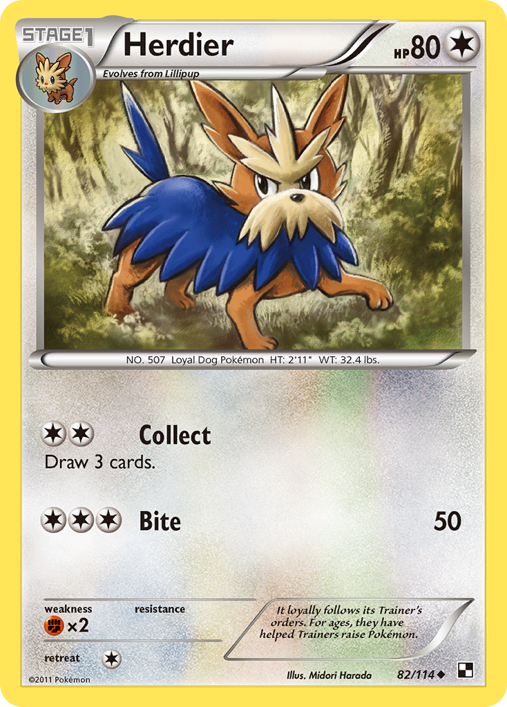 Herdier (82/114) [Noir &amp; Blanc : Ensemble de base] 