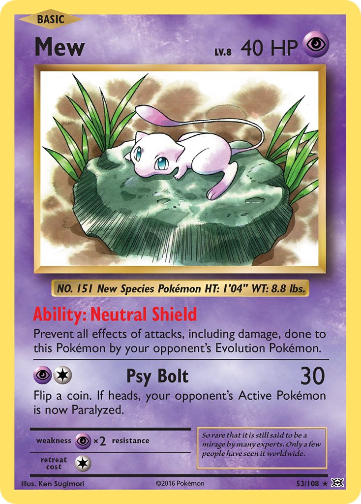 Mew (XY Evolutions) (53/108) [Exclusivités du deck à thème] 