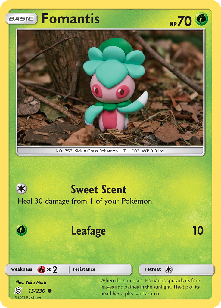 Fomantis (15/236) [Sun & Moon: Unified Minds][Yuka Morii]