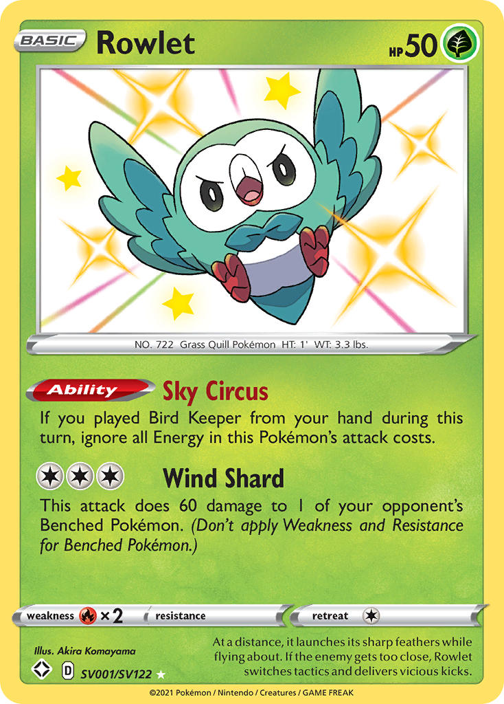 Rowlet (SV001/SV122) [Épée et Bouclier : Destins Brillants] 