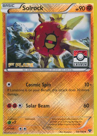 Solrock (64/146) (Promotion du défi de la ligue 1ère place) [XY : Ensemble de base] 