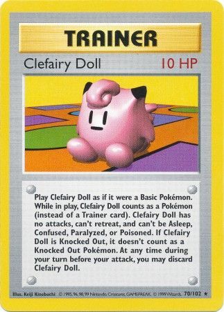 Clefairy Doll (70/102) [Base Set Shadowless Unlimited]