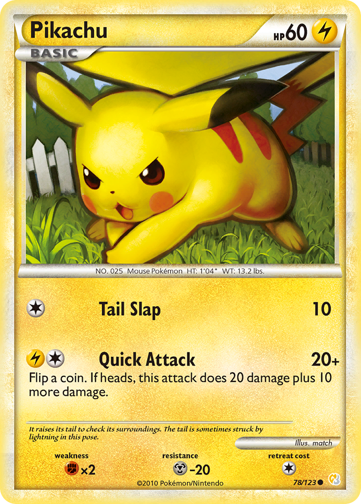 Pikachu (78/123) [HeartGold &amp; SoulSilver : Ensemble de base] 