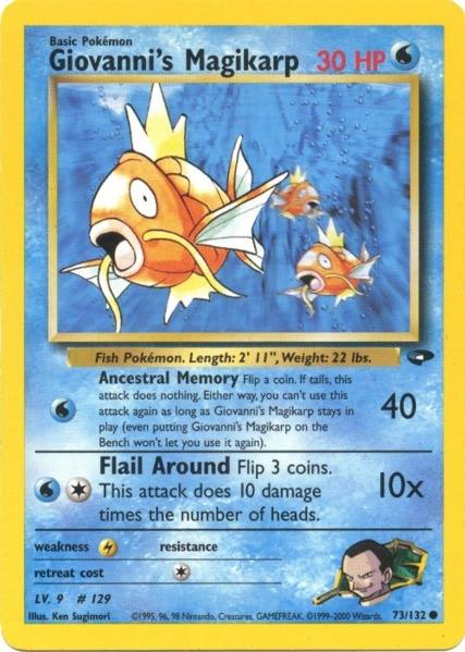 Magikarp de Giovanni (73/132) [Défi Gym] 