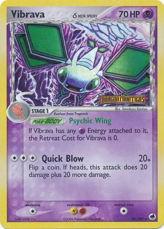 Vibrava (24/101) (Espèce Delta) (Estampillé) [EX: Dragon Frontiers] 