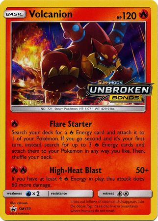 Volcanion (Promo d'avant-première du personnel) (SM179) [Sun &amp; Moon: Black Star Promos] 