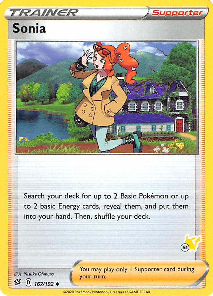 Sonia (167/192) (timbre Pikachu #51) [Battle Academy 2022] 