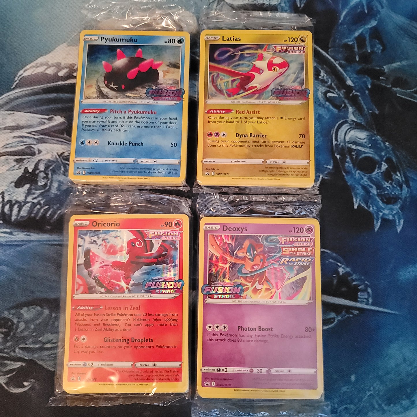 Set of x4 Sealed Fusion Strike Build and Battle Promos [SWSH: Sword & Shield Promo Cards]