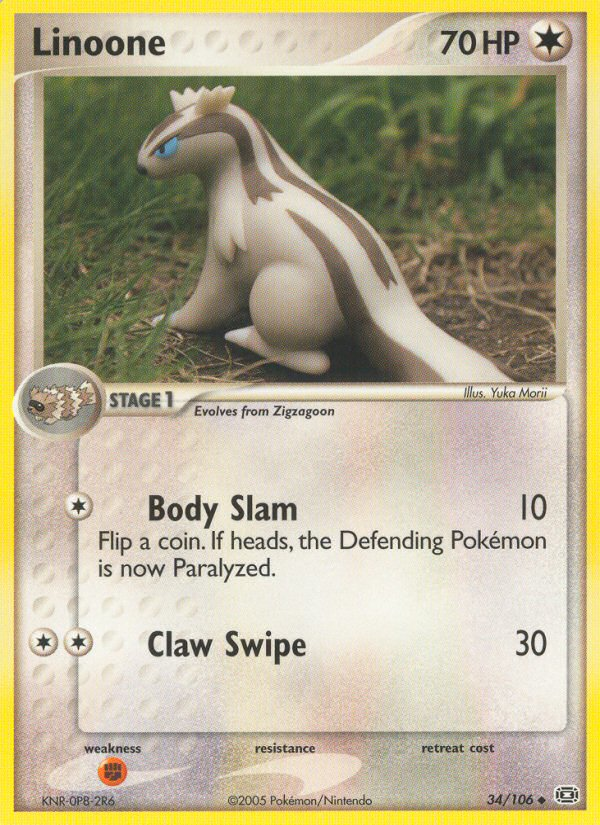 Linoone (34/106) [EX: Emerald][Yuka Morii]