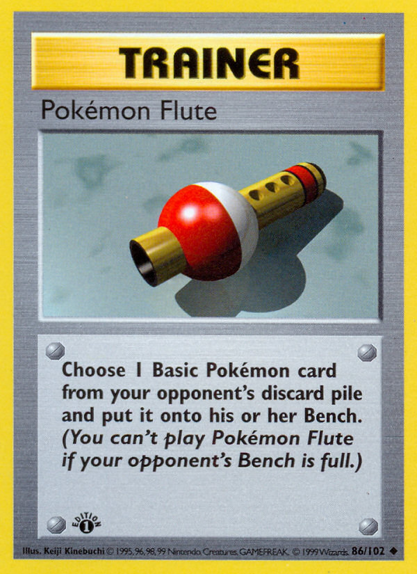 Pokémon Flûte (86/102) (Shadowless) [Ensemble de base 1ère édition] 