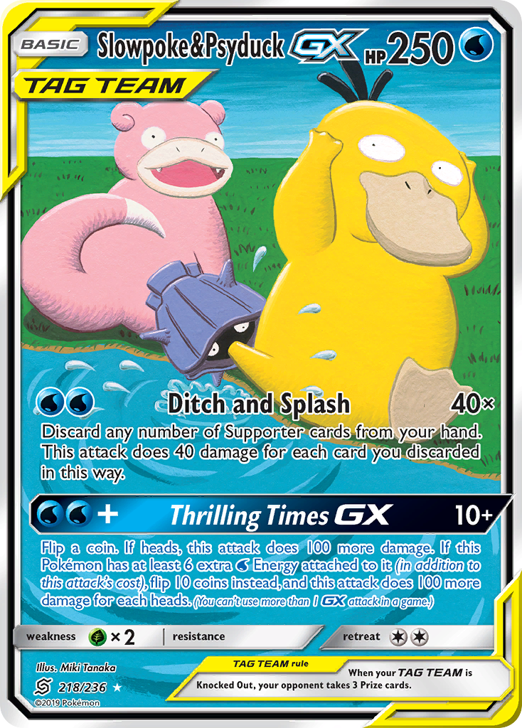 Slowpoke &amp; Psyduck GX (218/236) [Soleil et Lune : Esprits Unifiés] 