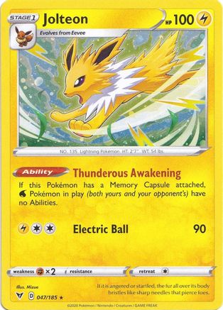 Jolteon (047/185) (Cosmos Holo) [Épée et Bouclier : Vivid Voltage] 