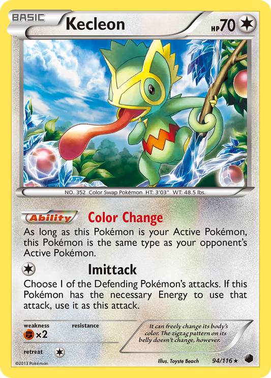 Kecleon (94/116) [Noir et blanc : Plasma Freeze] 