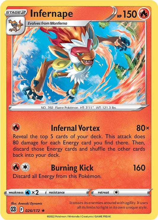 Infernape (026/172) [Épée et bouclier : étoiles brillantes] 