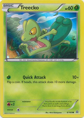 Treecko (6/160) (Sheen Holo) [XY: Primal Clash]