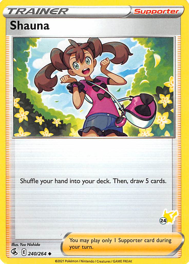 Shauna (240/264) (timbre Pikachu #24) [Battle Academy 2022] 