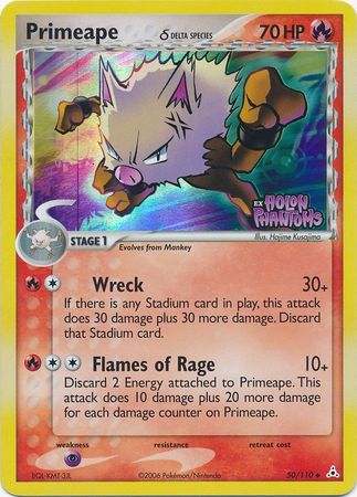 Primeape (50/110) (Espèce Delta) (Estampillé) [EX: Holon Phantoms] 