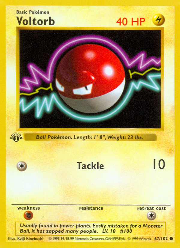 Voltorb (67/102) (Shadowless) [Ensemble de base 1ère édition] 