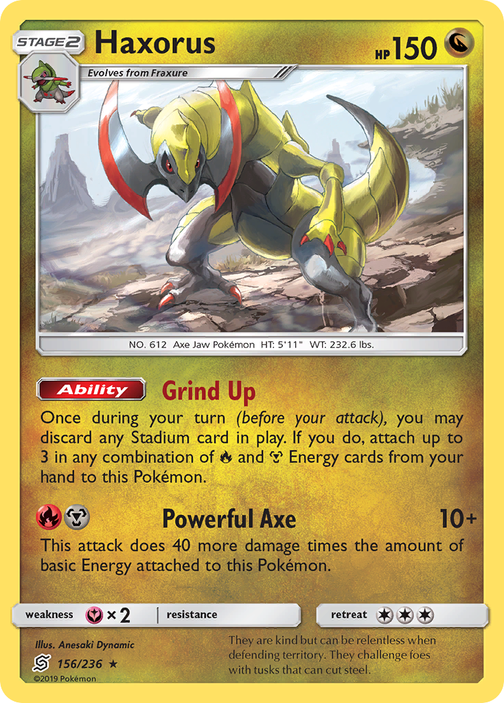 Haxorus (156/236) [Soleil et Lune : Esprits Unifiés] 