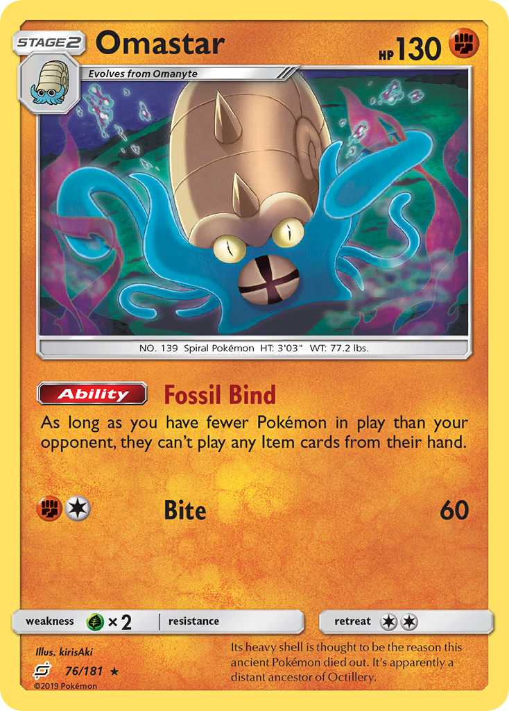 Omastar (76/181) [Soleil et Lune : Faites équipe] 