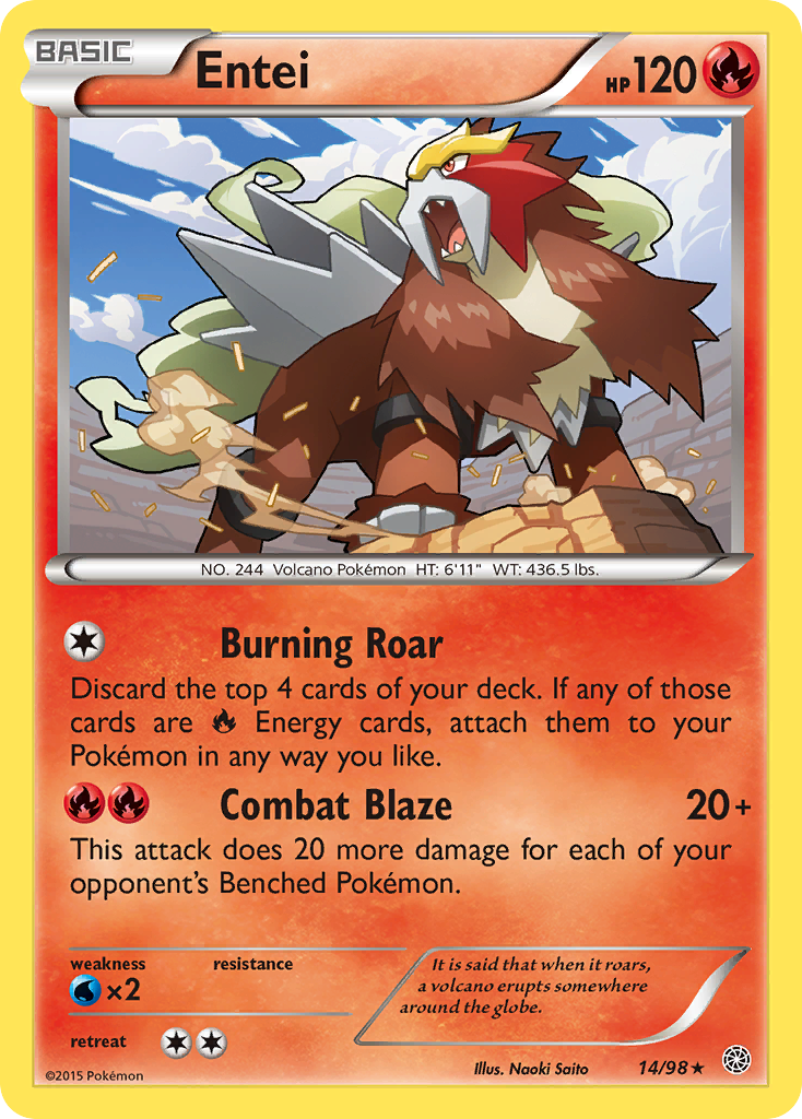 Entei (14/98) [XY : Origines Anciennes] 