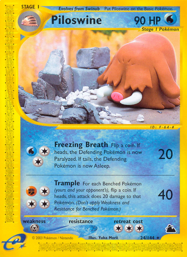 Piloswine (24/144) [Skyridge][Yuka Morii]