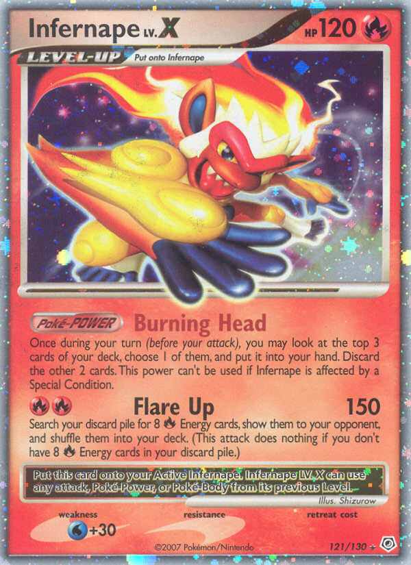 Infernape LV.X (121/130) [Diamant et perle : ensemble de base] 