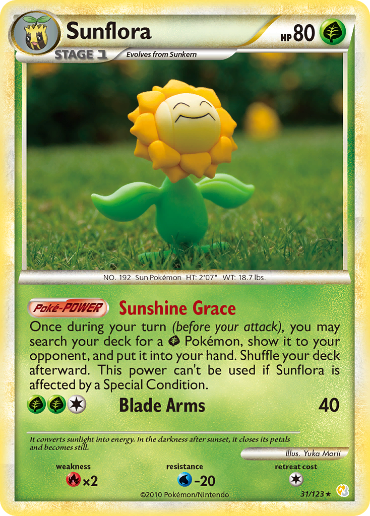 Sunflora (31/123) [HeartGold & SoulSilver: Base Set][Yuka Morii]