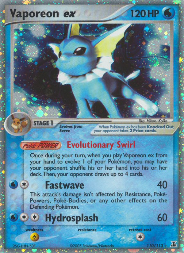 Vaporeon ex (110/113) [EX : Espèce Delta] 