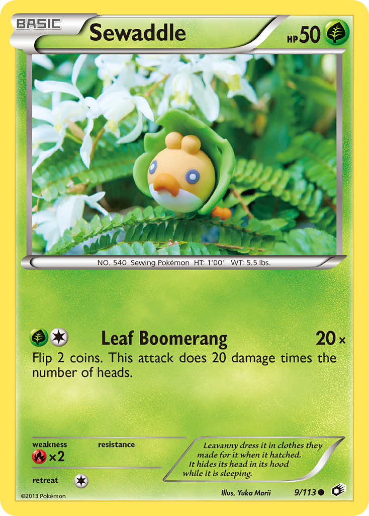 Sewaddle (9/113) [Black & White: Legendary Treasures][Yuka Morii]
