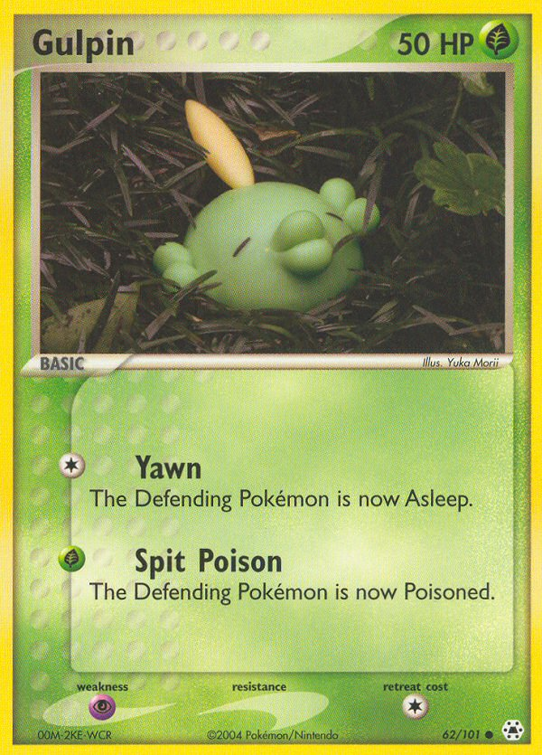 Gulpin (62/101) [EX: Hidden Legends][Yuka Morii]