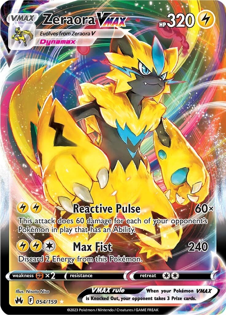 Zeraora VMAX (054/159) [Épée et Bouclier : Zénith de la Couronne] 
