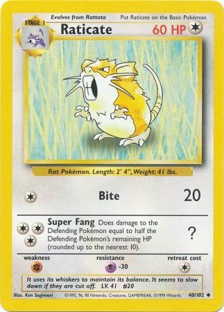 Raticate (40/102) [Ensemble de base] 