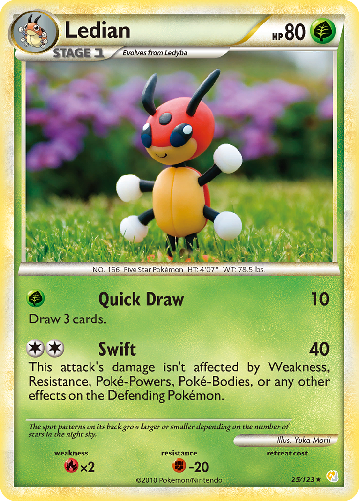 Ledian (25/123) [HeartGold &amp; SoulSilver : Ensemble de base] 