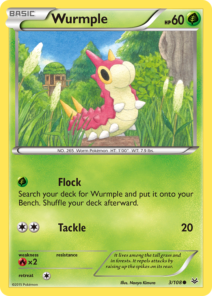 Wurmple (3/108) [XY : Ciel rugissant] 
