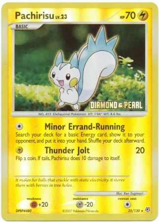 Pachirisu (35/130) [Promotions Burger King : Collection 2008] 