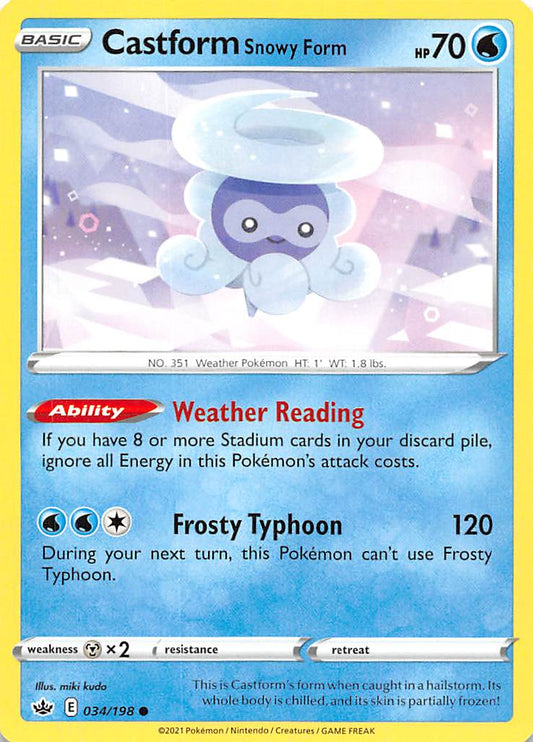 Castform Snowy Form (034/198) [Épée et bouclier : Règne glaçant] 