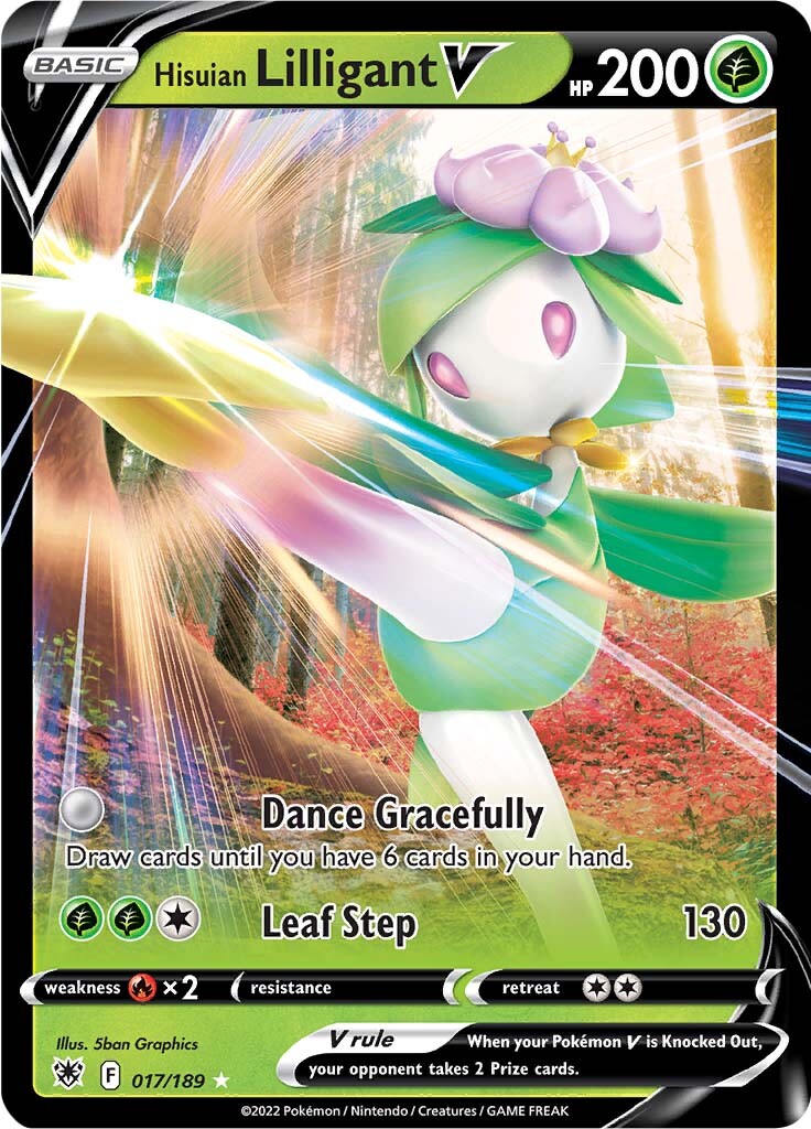 Hisuian Lilligant V (017/189) [Épée et Bouclier : Radiance Astrale] 