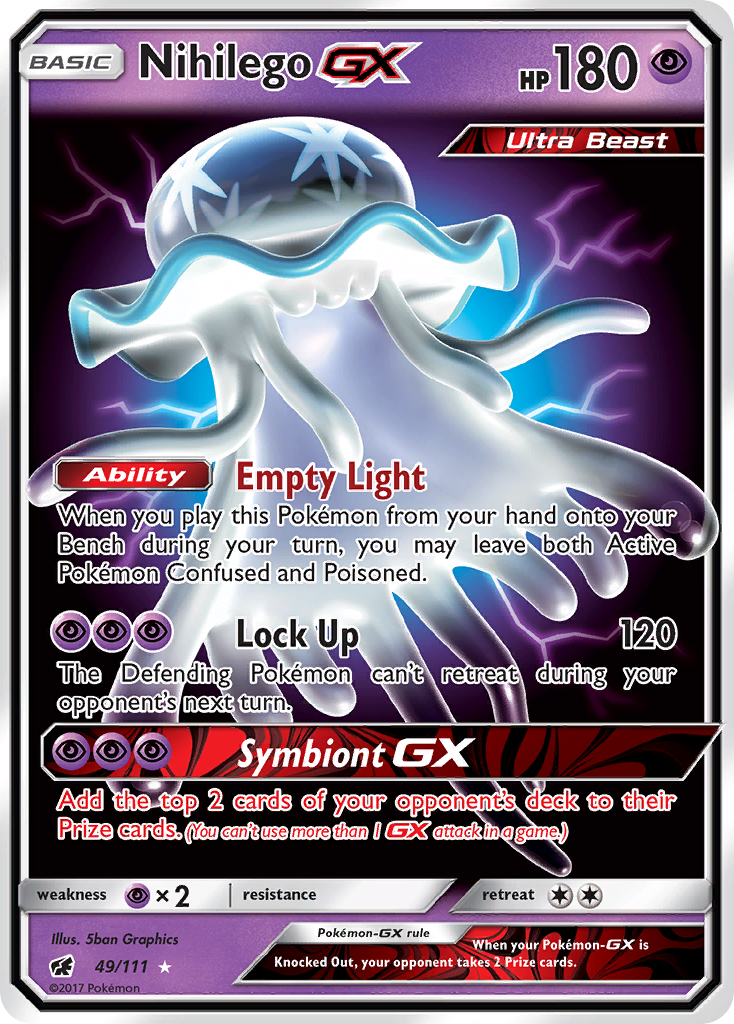 Nihilego GX (49/111) [Soleil et Lune : Invasion Pourpre] 