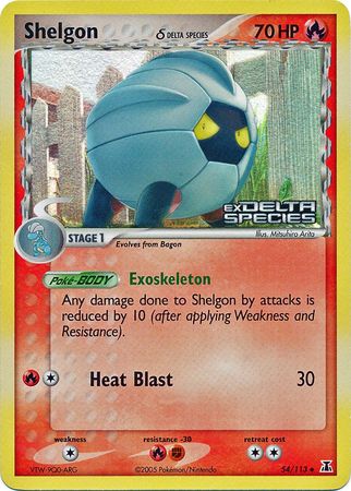 Shelgon (54/113) (Espèce Delta) (Estampillé) [EX : Espèce Delta] 