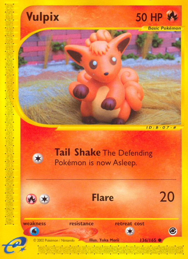 Vulpix (136/165) [Expedition: Base Set][Yuka Morii]