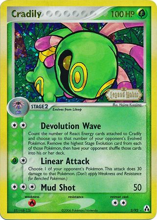 Cradily (3/92) (estampillé) [EX : Legend Maker] 