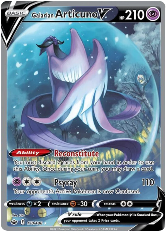 Galarian Articuno V (170/198) [Épée et bouclier : Règne glaçant] 