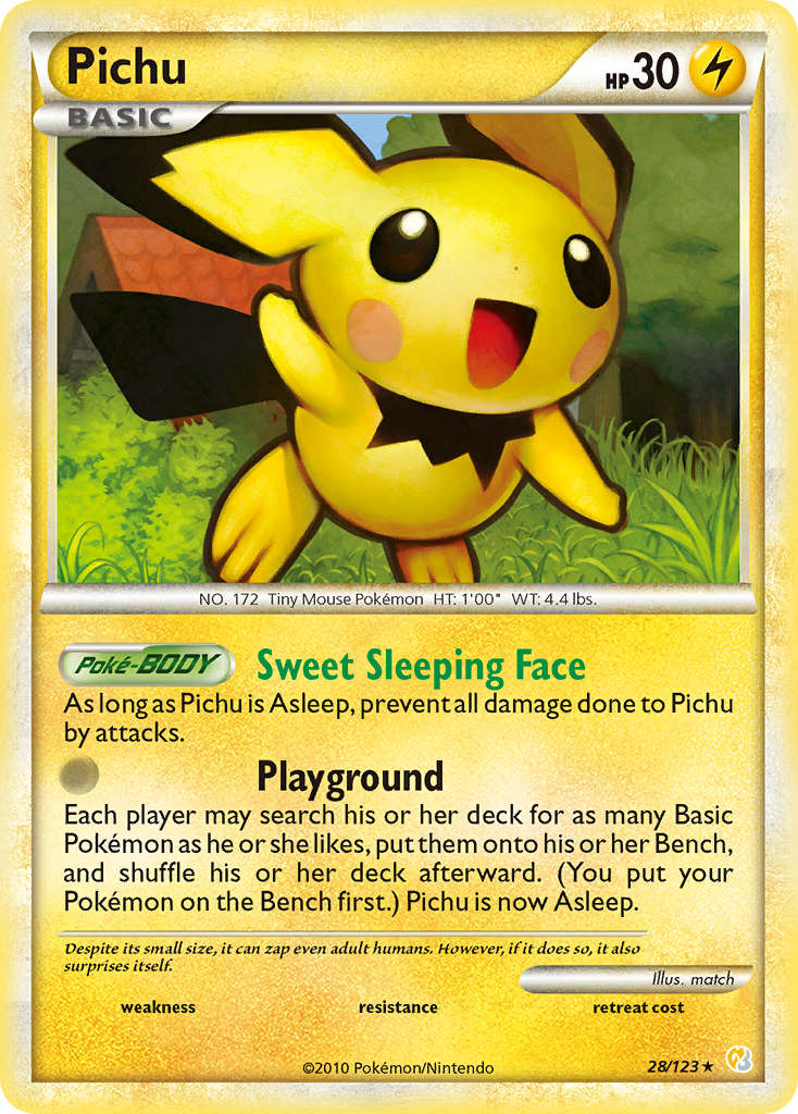 Pichu (28/123) [HeartGold &amp; SoulSilver : Ensemble de base] 