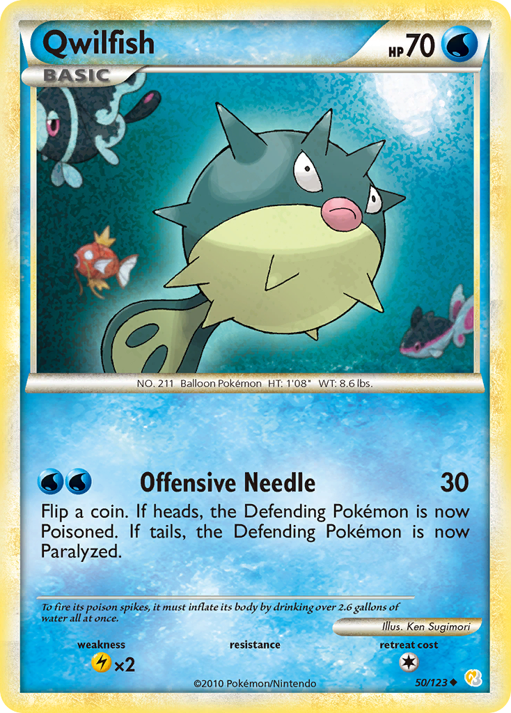 Qwilfish (50/123) [HeartGold &amp; SoulSilver: Ensemble de base] 