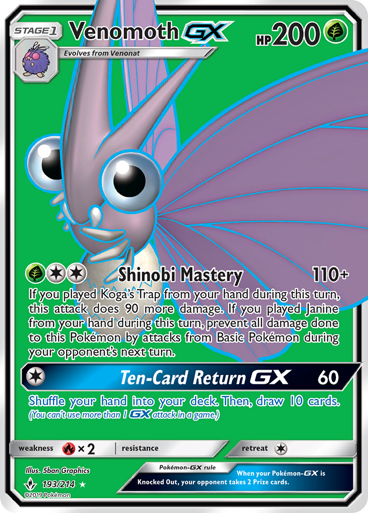 Venomoth GX (193/214) [Soleil et Lune : Liens ininterrompus] 