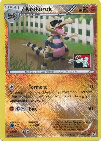 Krokorok (64/114) (Promo de Ligue) [Noir &amp; Blanc : Ensemble de base] 