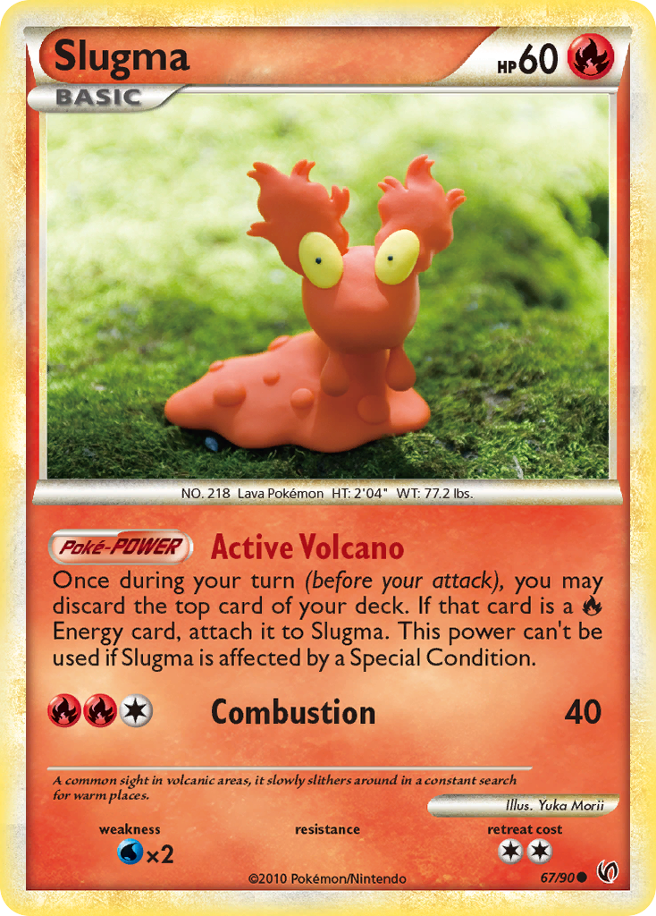 Slugma (67/90) [HeartGold & SoulSilver: Undaunted][Yuka Morii]