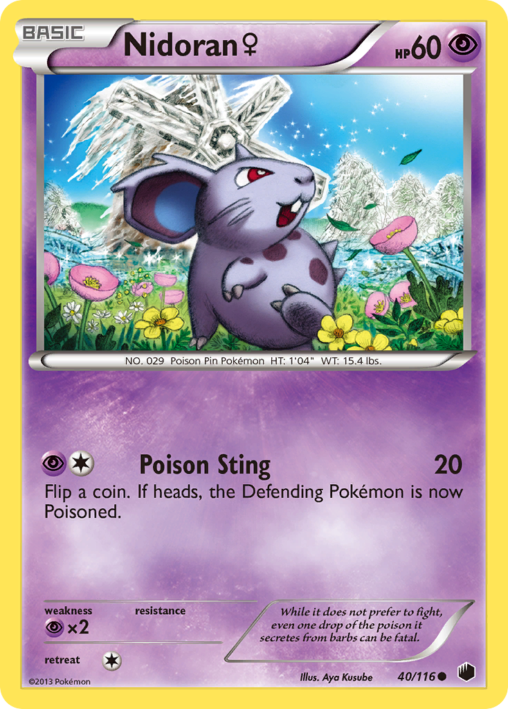 Nidoran (40/116) (Femme) [Noir et blanc : Plasma Freeze] 