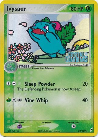 Ivysaur (34/100) (estampillé) [EX : Crystal Guardians] 